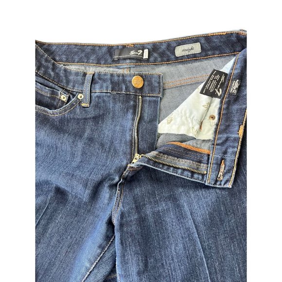 Womens Straight Leg Stretchy Jeans, Size 12, (SKU-B17) - Picture 6 of 9